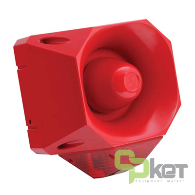 آژیر و فلاشر اعلام حریق متعارفی فولئون AS/SB/230/R/120/RL مدل Asserta