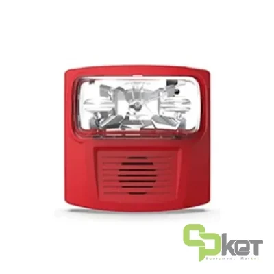 آژیر و فلاشر اعلام حریق چند صدایی دیواری قرمز مدل VL-W-MS-R