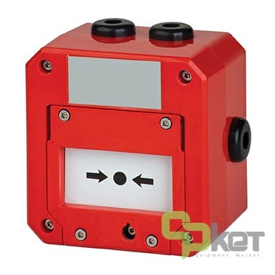 شستی اعلام حریق متعارفی E2S سری WP6-BG مدل WP6BGDDLAN1A1RL